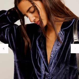 We The Free Luxy Solid Velvet Shirt